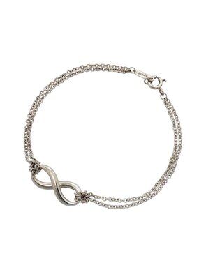 Tiffany & Co Bracelet Infinity Double Chain 925 Sterling Silver